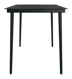 Ensemble de salle à manger de jardin 7 pcs Noir