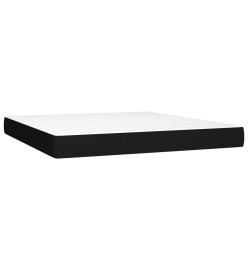 Lit à sommier tapissier avec matelas Noir 180x200 cm Tissu