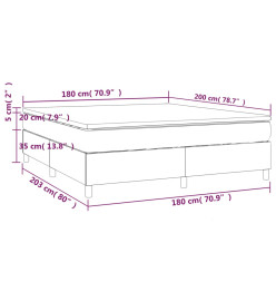 Lit à sommier tapissier avec matelas Noir 180x200 cm Tissu
