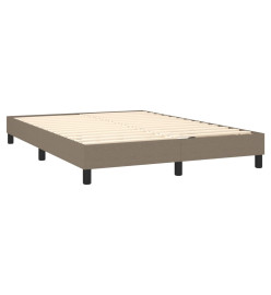 Sommier tapissier avec matelas et LED Taupe 140x200 cm Tissu