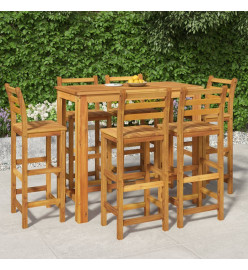 Ensemble de salle à manger de jardin 7 pcs Bois d'acacia solide