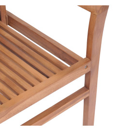 Chaises à dîner 4 pcs avec coussins anthracite Bois de teck