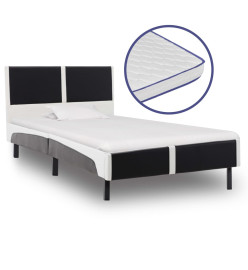 Lit et matelas mousse à mémoire de forme Similicuir 90x200 cm