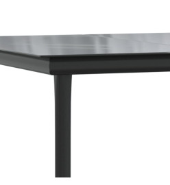 Ensemble à dîner de jardin 7 pcs Noir Résine tressée