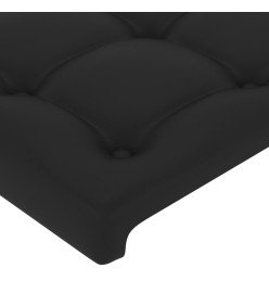 Cadre de lit avec tête de lit Noir 140x190 cm Similicuir