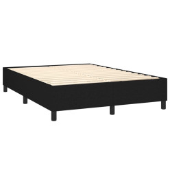 Lit à sommier tapissier avec matelas Noir 140x190 cm Tissu