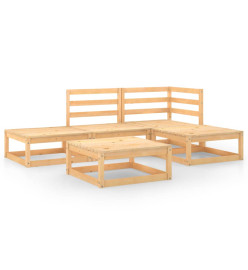 Salon de jardin 5 pcs Bois de pin massif