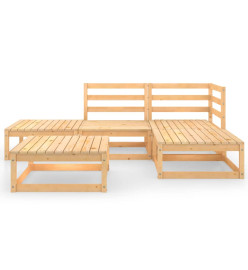 Salon de jardin 5 pcs Bois de pin massif