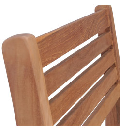 Chaises de jardin empilables avec coussins 6 pcs Teck solide