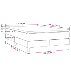 Lit à sommier tapissier avec matelas Noir 120x200 cm Tissu
