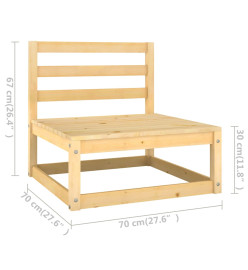 Salon de jardin 5 pcs Bois de pin massif
