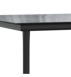 Ensemble à dîner de jardin 5 pcs Gris foncé Résine tressée