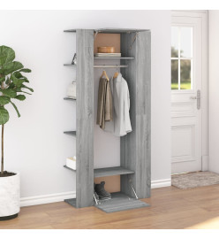 Armoires de couloir 2 pcs Sonoma gris Bois d'ingénierie