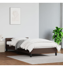 Cadre de lit avec tête de lit Marron 90x200 cm Similicuir