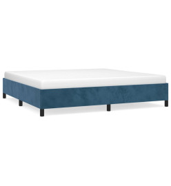 Cadre de lit Bleu foncé 200x200 cm Velours
