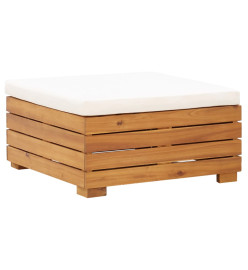 Repose-pied sectionnel 1 pc avec coussin Bois d'acacia solide