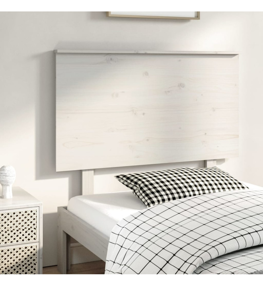 Tête de lit Blanc 94x6x82,5 cm Bois massif de pin Tête de lit Blanc 94x6x82,5 cm Bois massif de pin