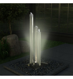 Fontaine de jardin Argenté 48x34x123 cm Acier inoxydable