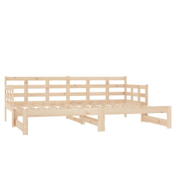Lit coulissant Bois de pin solide 2x(90x200) cm
