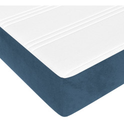 Lit à sommier tapissier et matelas Bleu foncé 160x200cm Velours
