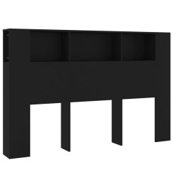 Armoire de tête de lit Noir 160x18,5x104,5 cm
