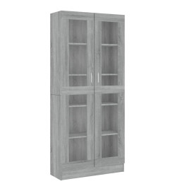 Armoire à vitrine Sonoma gris 82,5x30,5x185,5cm Bois ingénierie