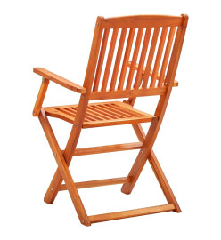 Mobilier à dîner d'extérieur pliable 7 pcs Bois d'eucalyptus