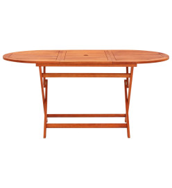Mobilier à dîner d'extérieur pliable 7 pcs Bois d'eucalyptus