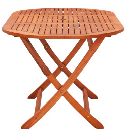 Mobilier à dîner d'extérieur pliable 7 pcs Bois d'eucalyptus