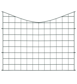 Ensemble de clôture de jardin voûtée plus basse 77,5x64 cm vert