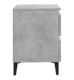 Table de chevet Gris béton 40x35x50 cm Aggloméré