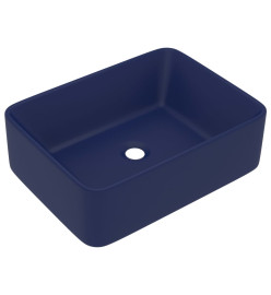 Lavabo de luxe Bleu foncé mat 41x30x12 cm Céramique