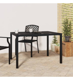 Table de jardin anthracite 110x80x72 cm acier