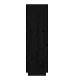 Buffet Noir 74x35x117 cm Bois massif de pin