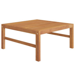 Salon de jardin 8 pcs avec coussins crème Bois de teck solide