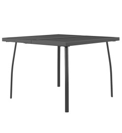Table de jardin anthracite 100x100x72 cm Treillis d'acier