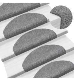 Tapis autoadhésifs de marches 5 pcs Gris clair 65x21x4 cm