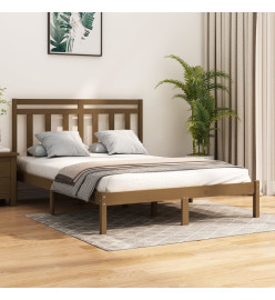 Cadre de lit Marron miel Bois massif 160x200 cm