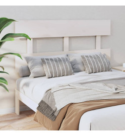 Tête de lit Blanc 124x3x81 cm Bois massif de pin