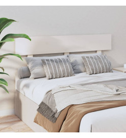 Tête de lit Blanc 124x3x81 cm Bois massif de pin