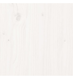 Tête de lit Blanc 124x3x81 cm Bois massif de pin