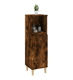 Armoire de bain chêne fumé 30x30x100 cm bois d'ingénierie