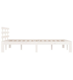 Cadre de lit Blanc Bois massif 140x190 cm