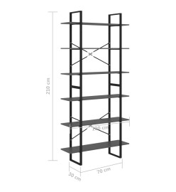 Armoire haute Gris 100x30x210 cm Aggloméré