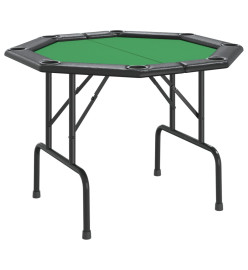 Table de poker pliable 8 joueurs Vert 108x108x75 cm