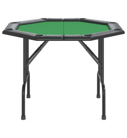 Table de poker pliable 8 joueurs Vert 108x108x75 cm