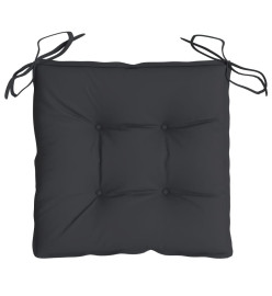 Coussins de chaise 6 pcs noir 50x50x7 cm tissu oxford