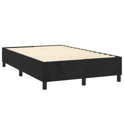 Lit à sommier tapissier avec matelas Noir 120x200 cm Velours