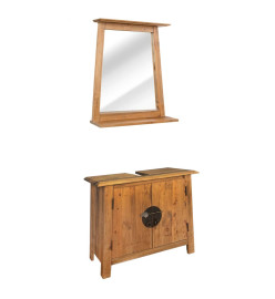 Mobilier de salle de bain Bois de pin massif