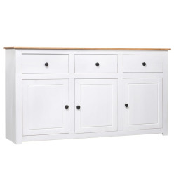 Buffet Blanc 135x40x80 cm Pin solide Gamme Panama